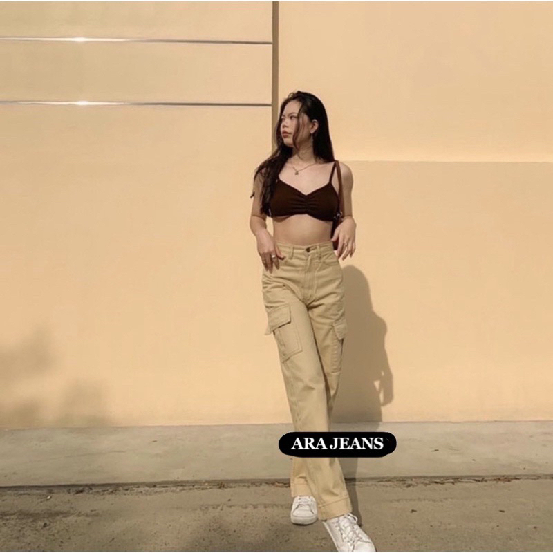 CELANA JEANS CARGO KANTONG SAMPING PREMIUM