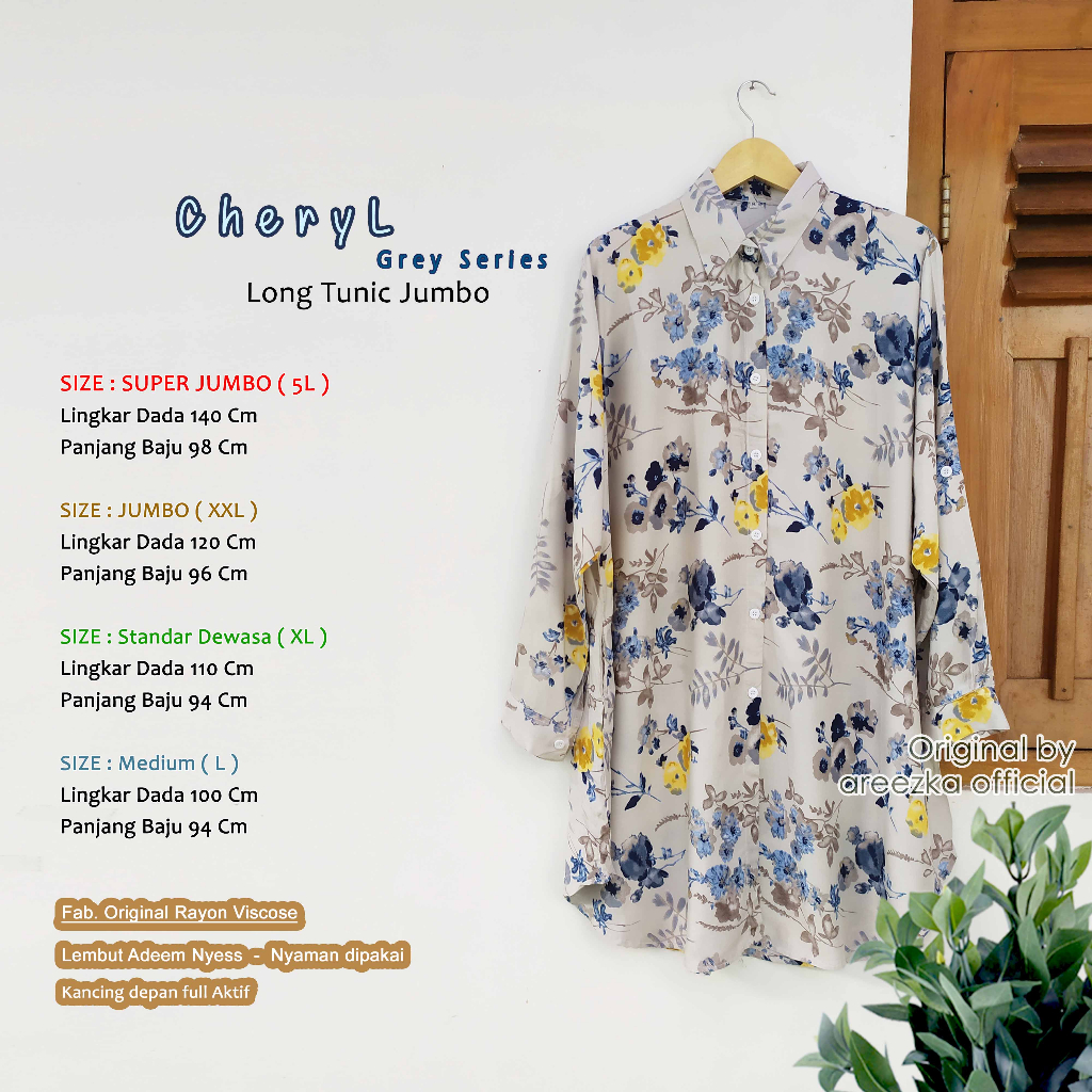 Baju Wanita Motif Tunik JUMBO Rayon L XL XXL