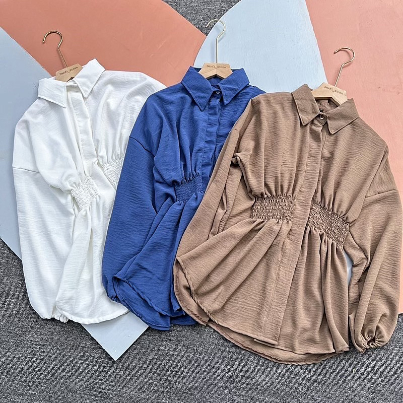 TANAYA BLOUSE / BLOUSE KERUT OVERSIZE / BLOUSE CRINKLE AIRFLOW WANITA