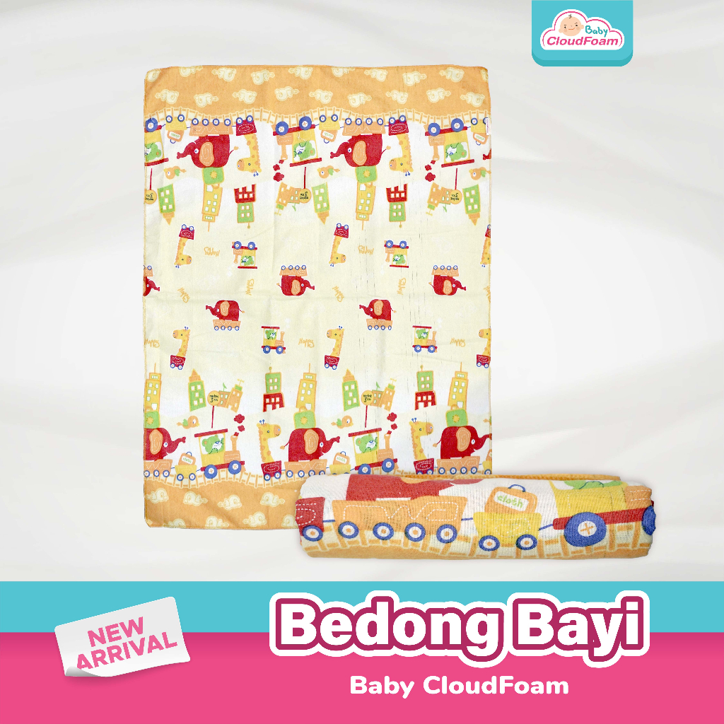 Baby Cloudfoam Bedong Bayi Set Isi 4pcs Kain Katun Flanel