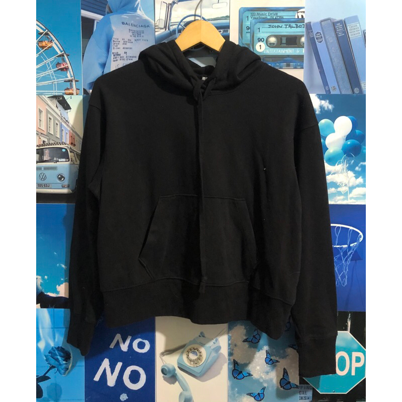 Hoodie uniqlo hitam s