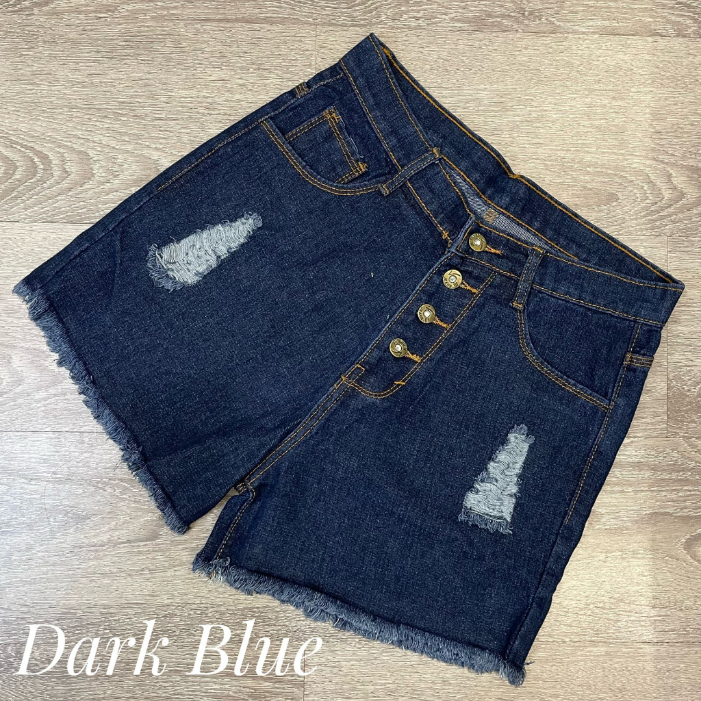 TRIVELA - Celana Jeans Hotpants Wanita Rawis Kancing 4 l K4 HOTPANTS