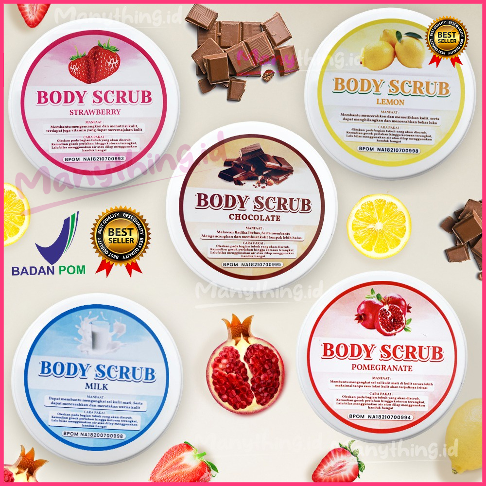 [BPOM] BODY SCRUB BRIGHTENING 100 GRAM / LULUR MANDI / LULUR BADAN / WHITENING BODYSCRUB