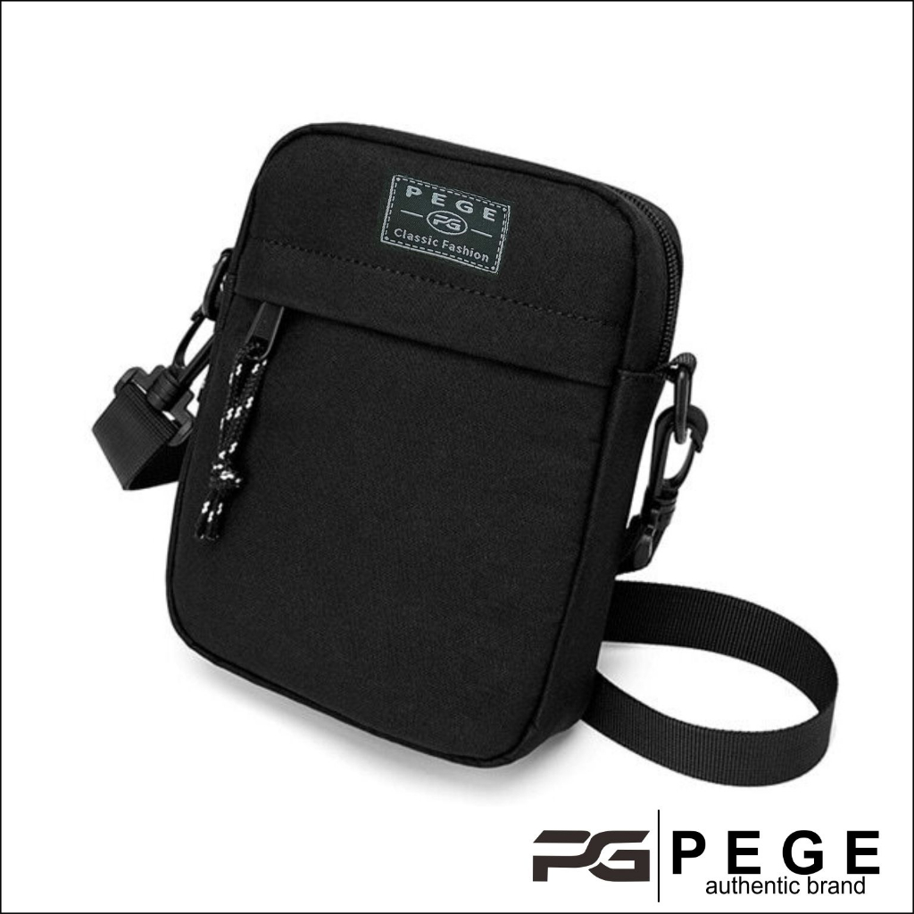 Tas Selempang Bahu Pria PEGE Monthy Slempang Slingbag Model Simpel Kasual  - PG 8938