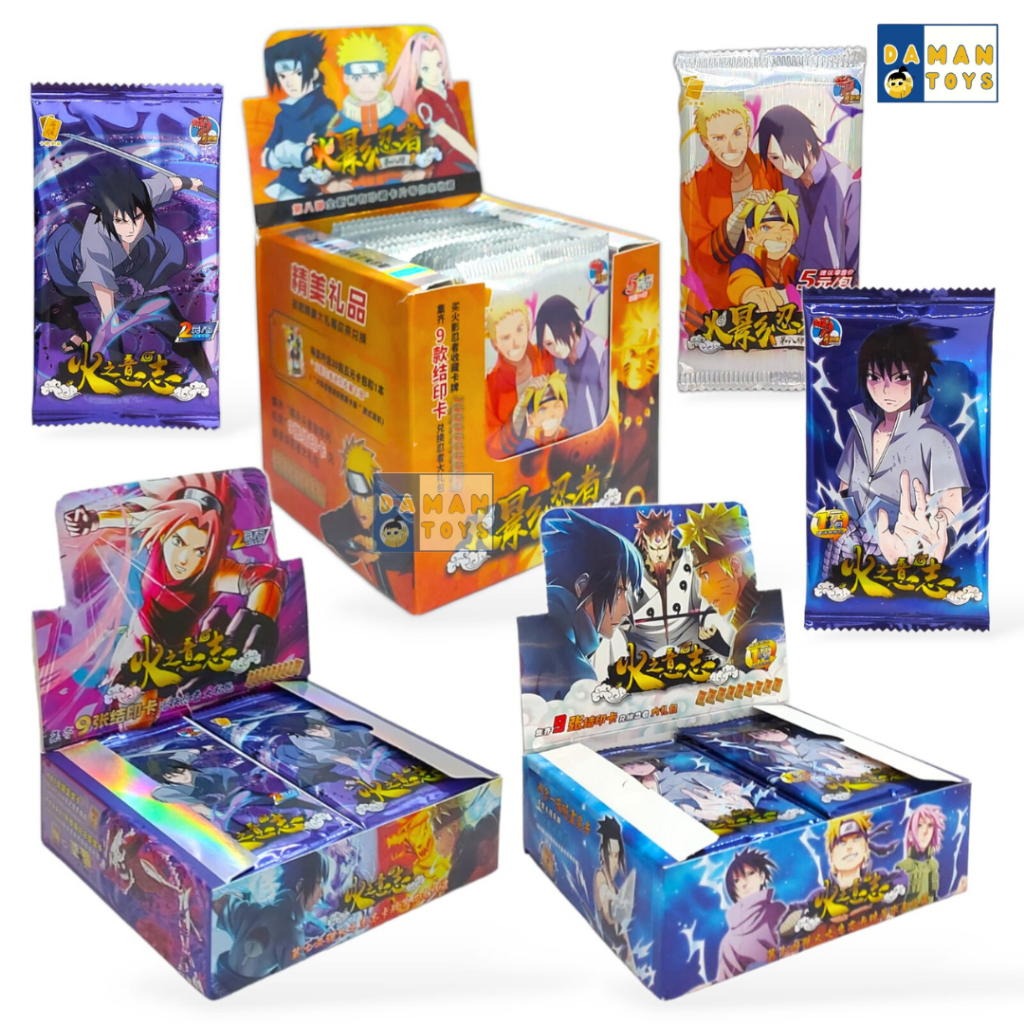 180 Pcs Kartu Anime Naruto Baruto 1 Box Grosir 36 Pack