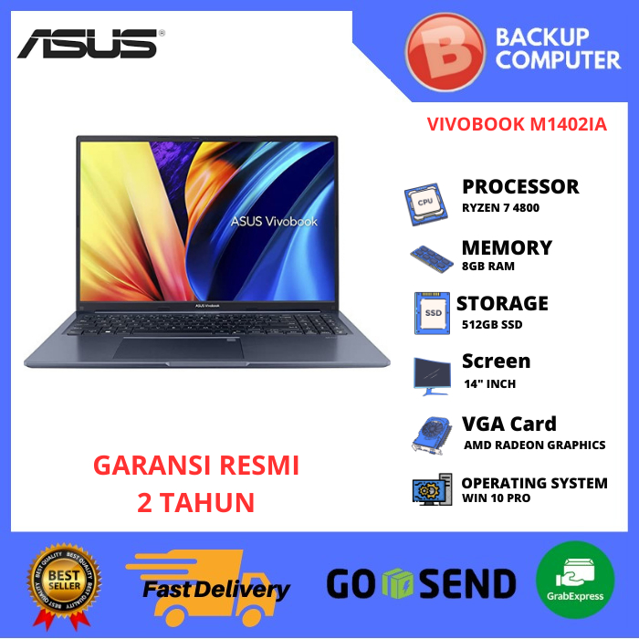 LAPTOP ASUS M1402IA-VIPS751/752 RYZEN 7-4800H