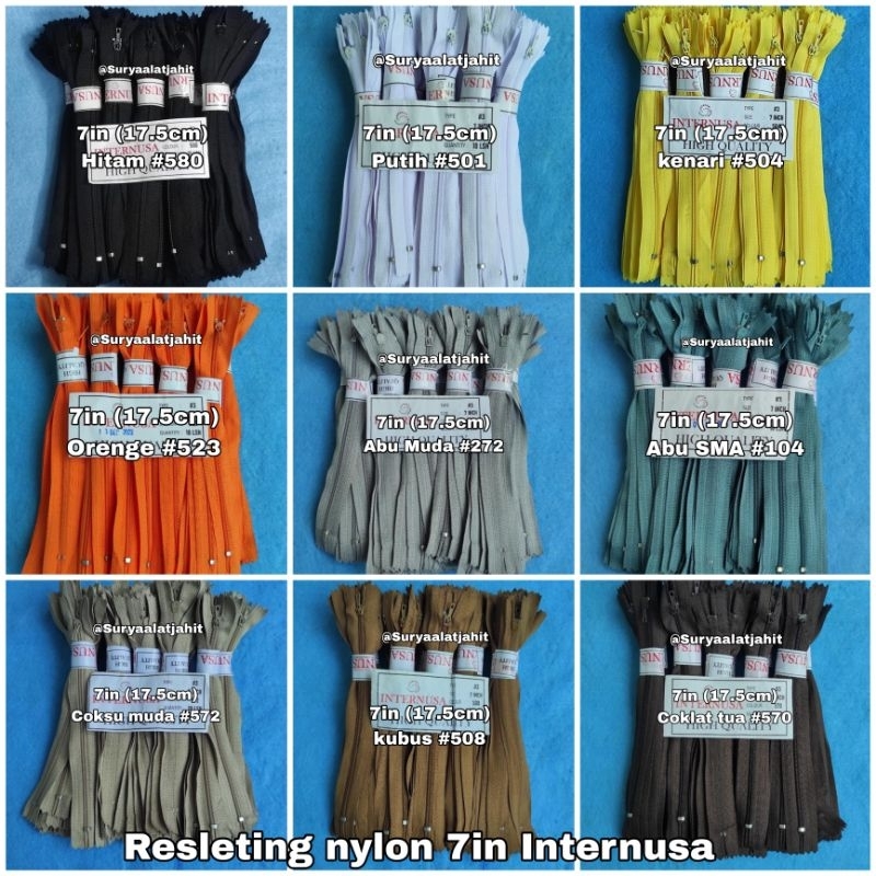 Resleting Internusa 7in/17.5cm 1wrn@1lusin =rp.5.500/lusin