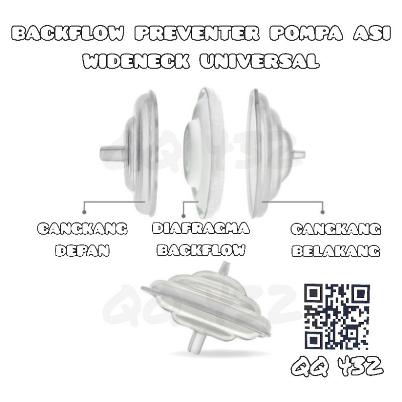 [New Item] Set backflow protector dengan diafragma suku cadang pompa asi aksesoris breastpump backflow preventer