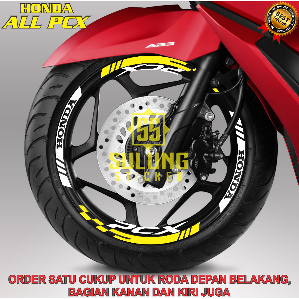 Stiker Lis Velg Motor Honda PCX Cutting Sticker List Pelk