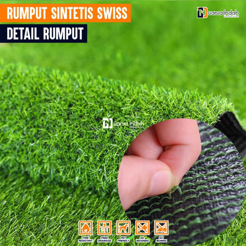 RUMPUT SINTETIS SWISS STANDAR UKURAN 100x350 CM