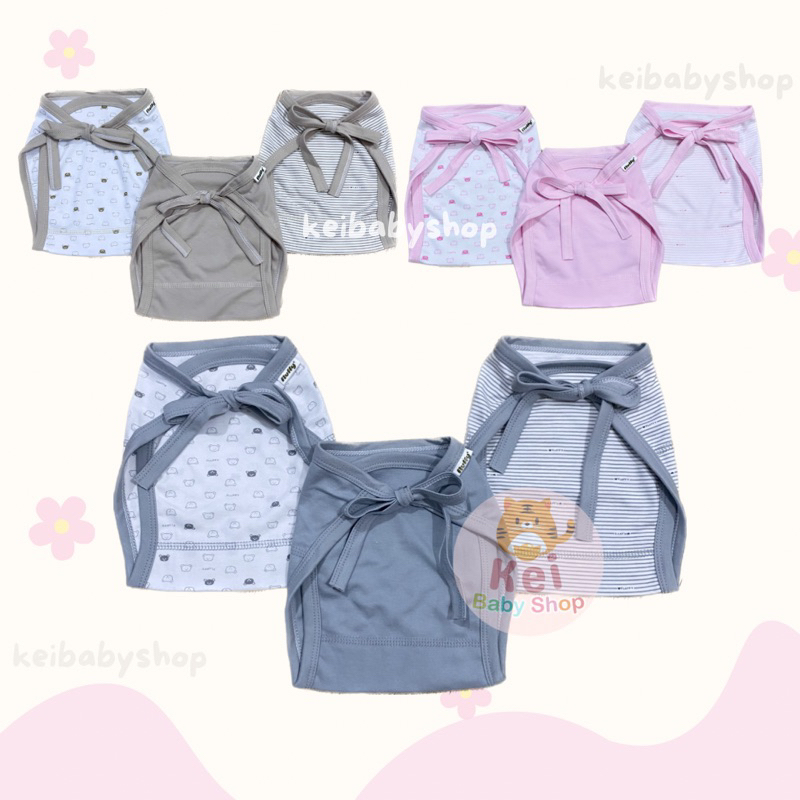 Fluffy Baby Popok Kain Bayi Newborn Lembut 3 pcs/ Popok Tali