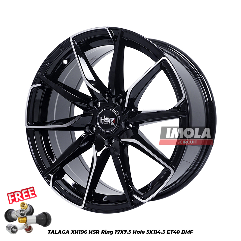 Velg Ring 17 Mobil HRV Innova Xpander Velg Mobil HSR TALAGA XH196 R17 Lobang 5 Black Polish