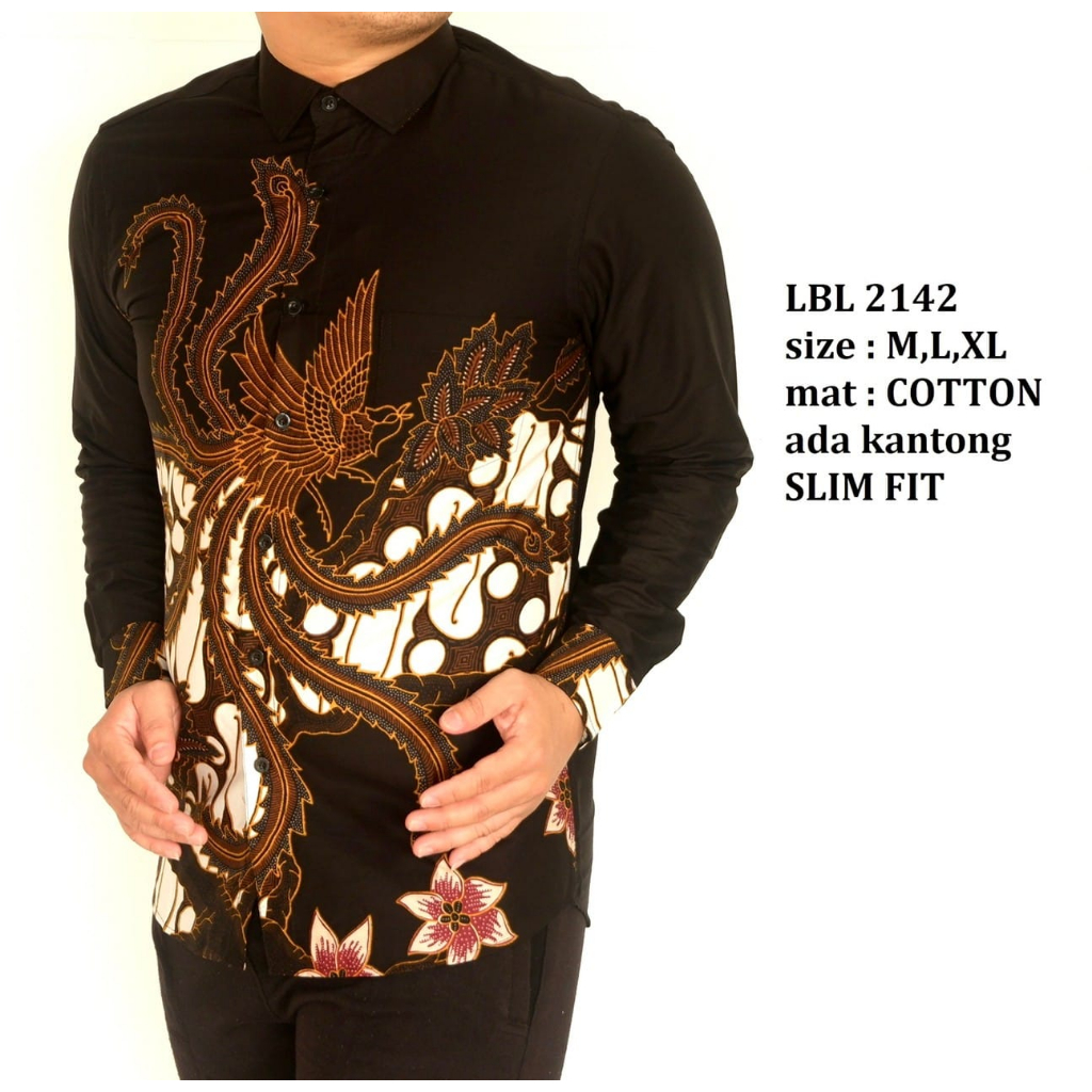 KEMEJA BATIK PRIA SLIM FIT BAJU BATIK PRIA SLIM FIT PREMIUM LBL2142