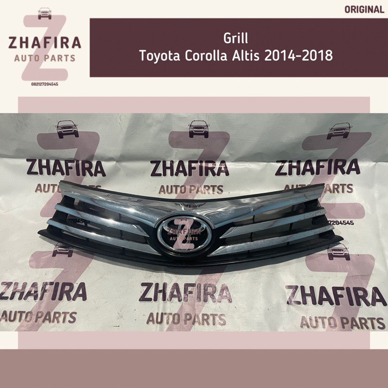 Grill Grille Gril Grile Bemper Bumper Guard Depan Mobil Toyota Corolla Altis 2014 2015 2016 2017 201