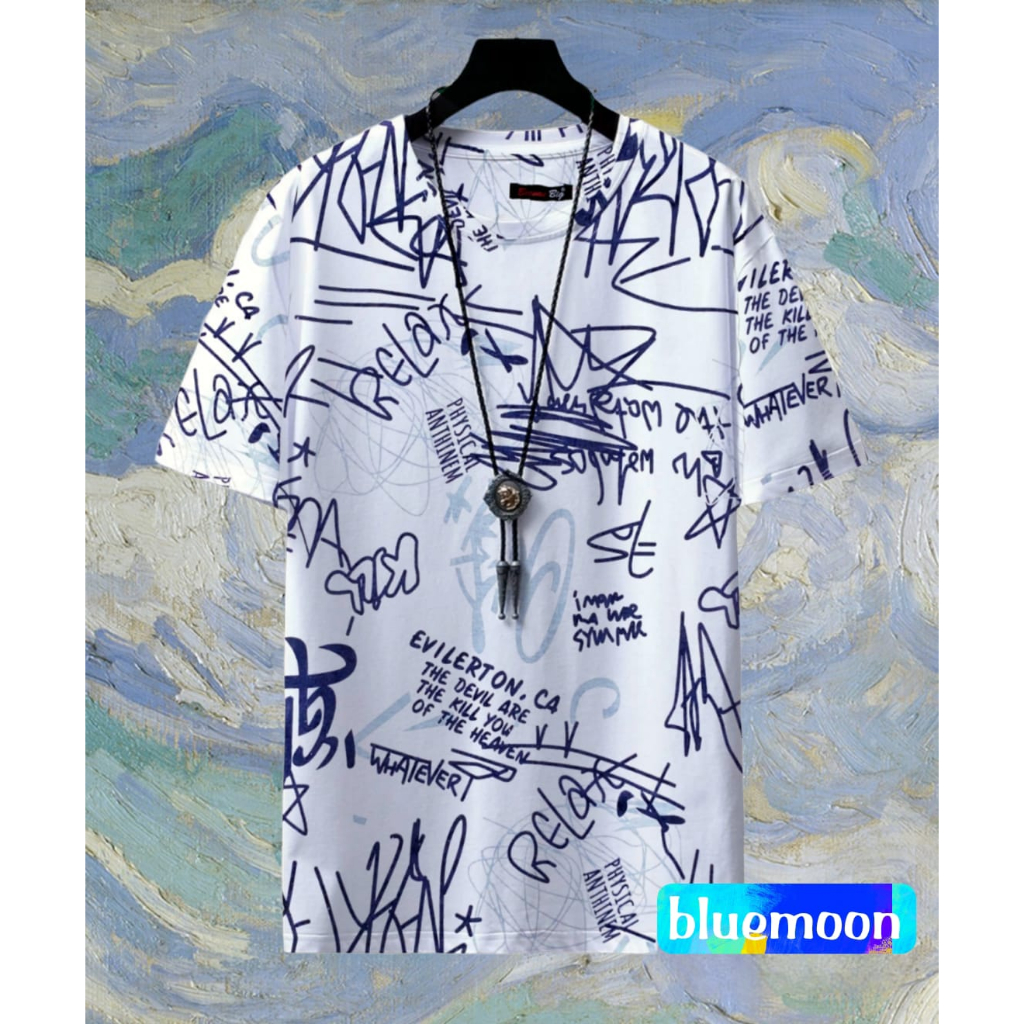 Kaos Distro Pria Printing /Motif Gravity Relax / Motif Abstrak / T-shirt Bandung / M L XL Kaos Print