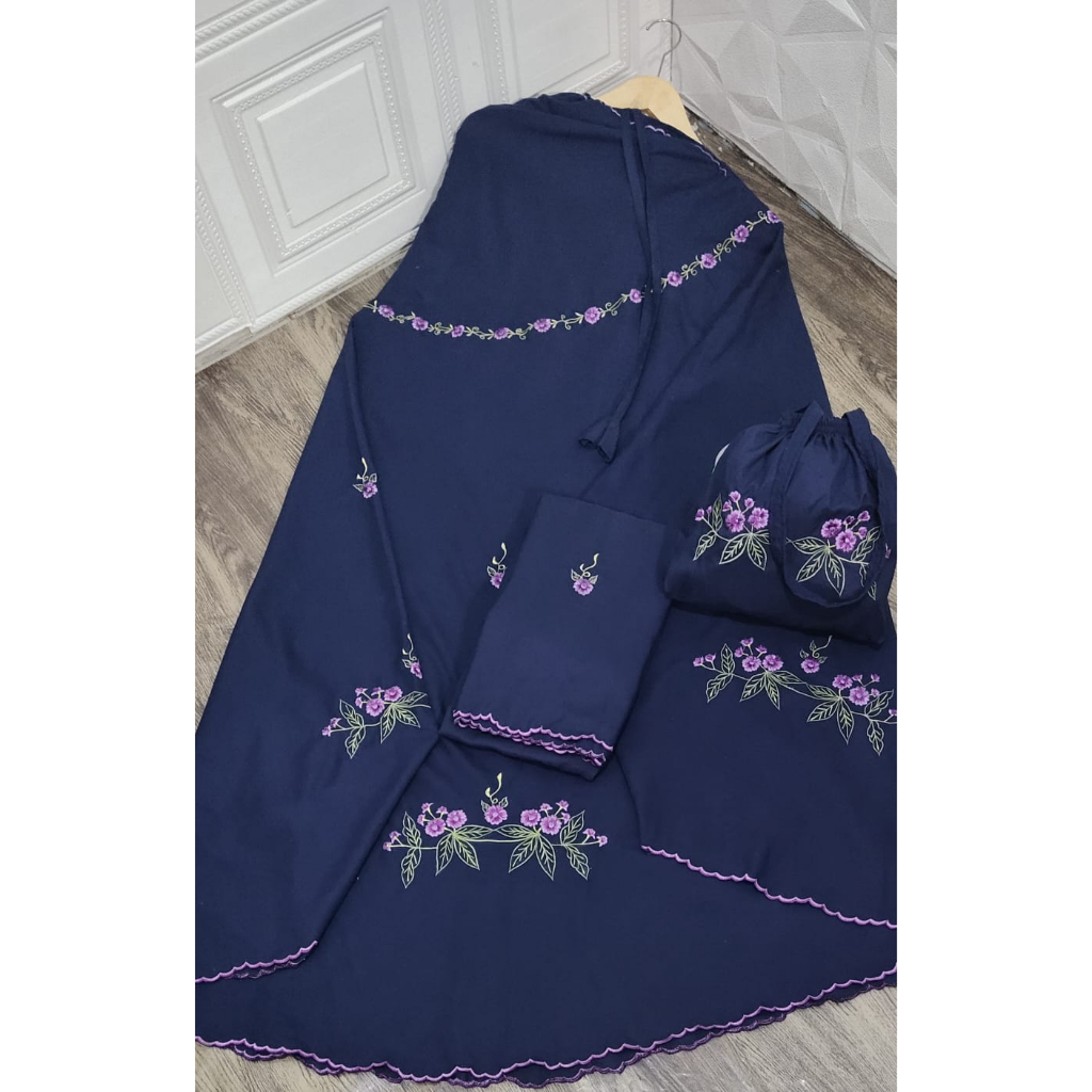 Mukena bordir katun rayon jumbo