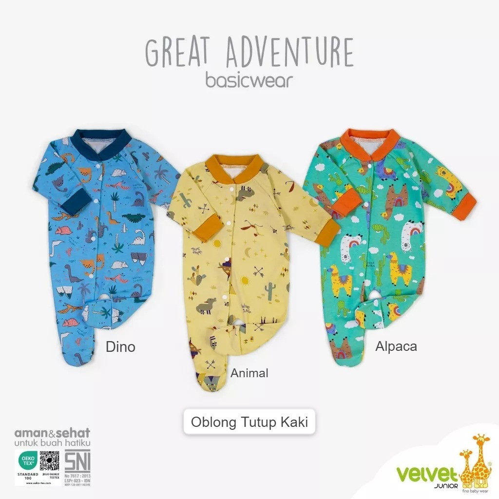 VELVET JUNIOR DREAM WEAR DREAMWEAR Sleepsuit Premium Quality Baju Anak/ Bayi Newborn 0-3 bulan