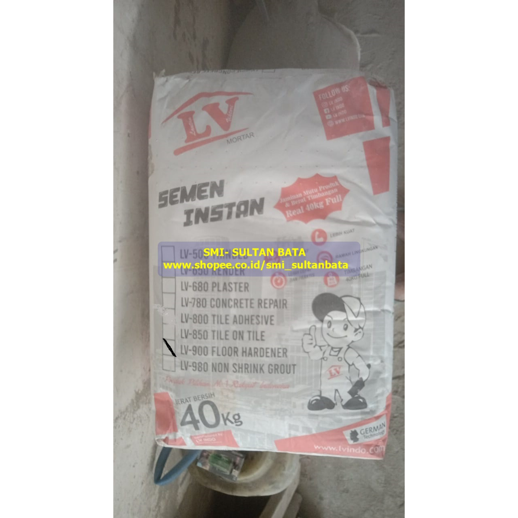 SEMEN INSTAN PENGERAS LANTAI LV MORTAR LV-902 FLOOR HARDENER PENGERAS LANTAI @20KG (SEMEN INSTANT)