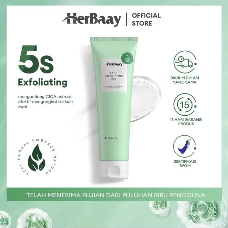 HERBAAY FACE EXFOLIATING GEL PEELING GEL CENTELLA ASIATICA