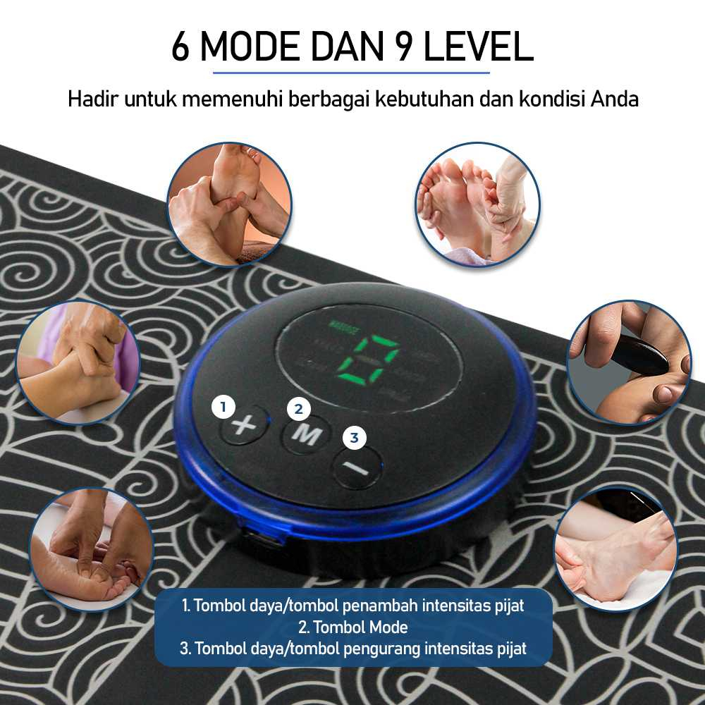 Alat Pijat Kaki Elektrik EMS Foot Massager USB 6 Mode