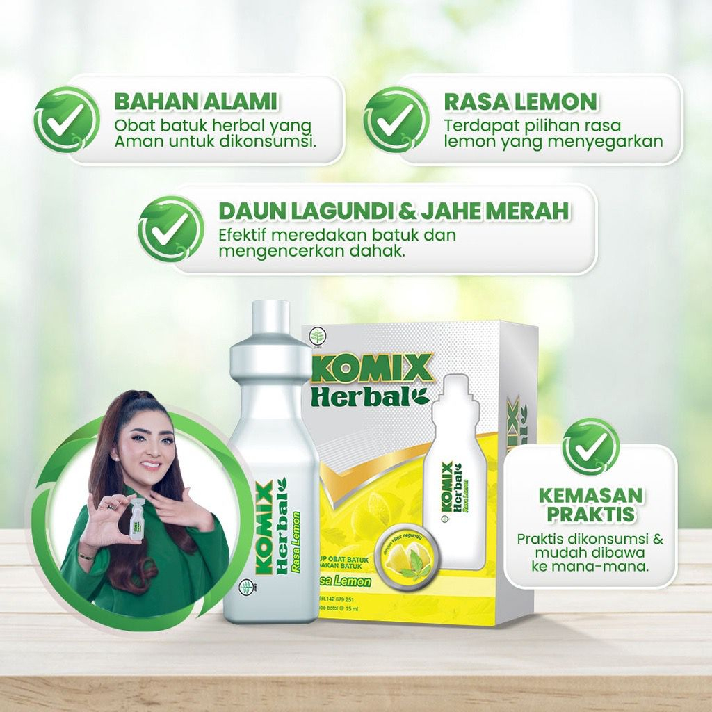 Komix Herbal Rasa Lemon 4 Tube @15mL / Komix Batuk