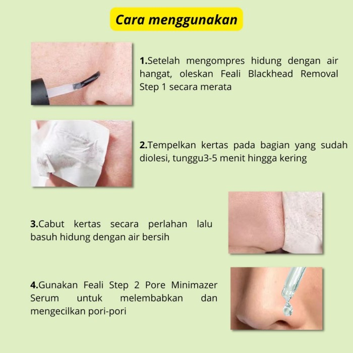 `ღ´ PHINKL `ღ´ Feali Step 1 Blackhead paper pengangkat komedo nakal di hidung (mirip BREYLEE)