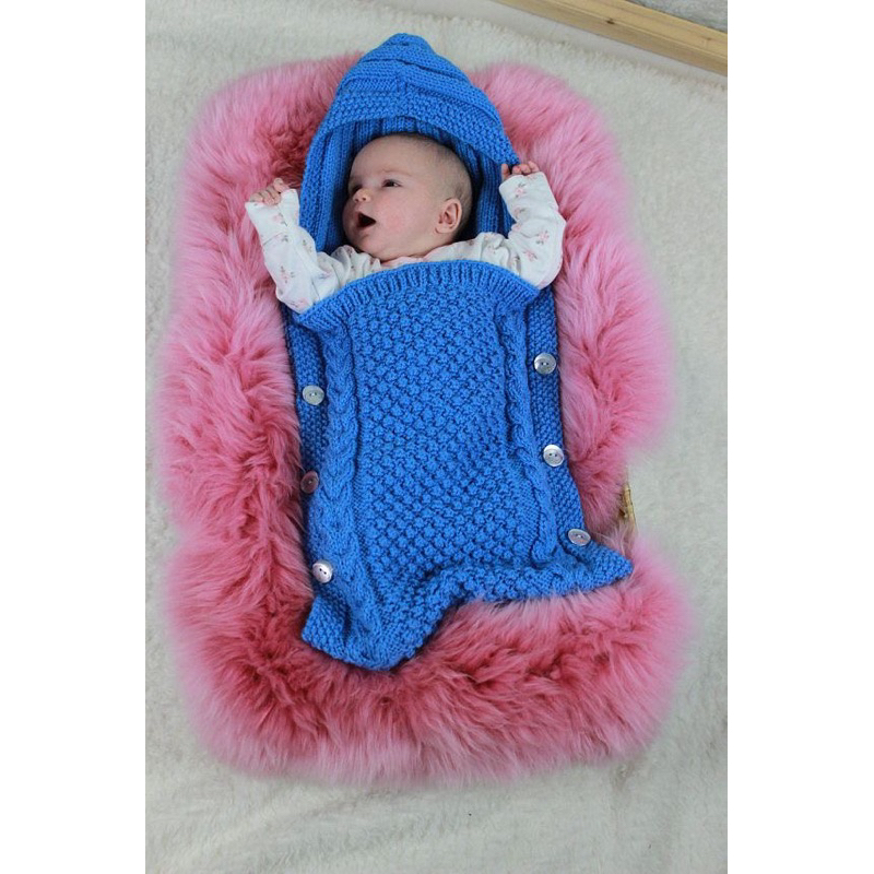 Selimut Bedong Baby Newborn 0-6 Bulan Baby Sleep Bag Rajut Newborn Premium Import