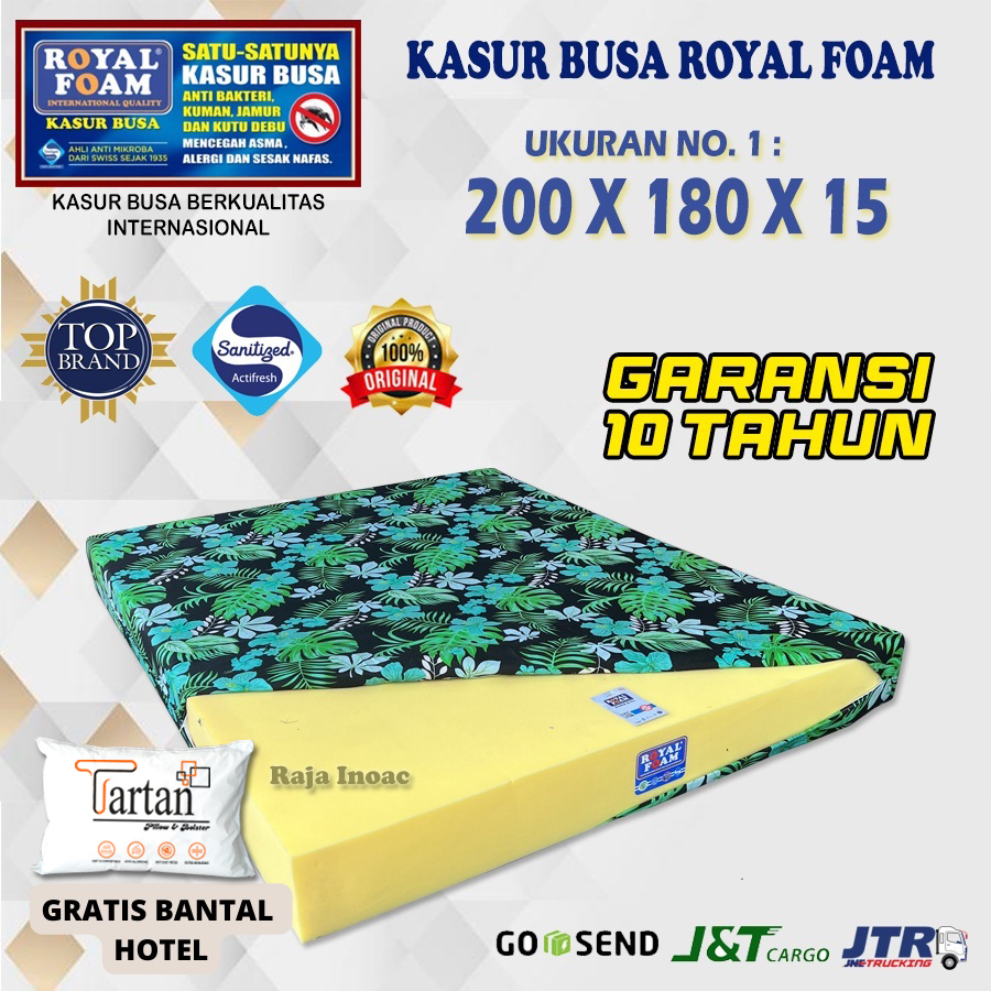 Kasur Busa ROYAL FOAM NO 1 Ukuran 200X180X15 cm Garansi 10 Tahun Anti Kempes - Raja Inoac