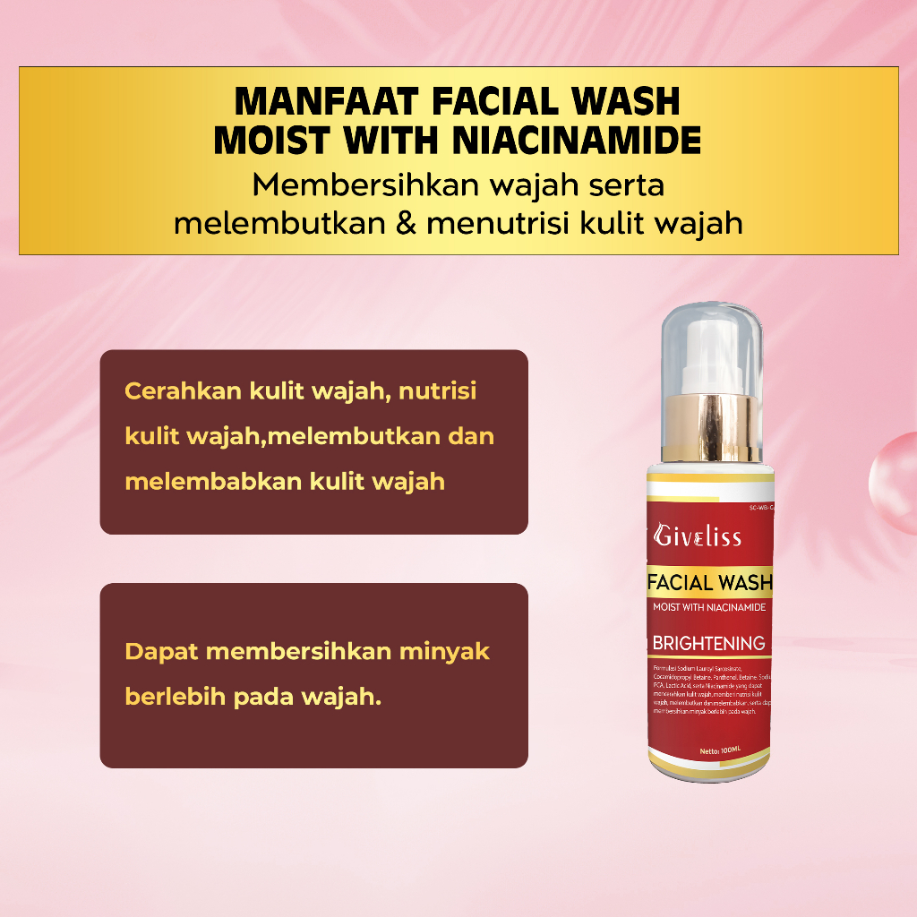 GIVELISS Moist With Niacinamide Facial Wash