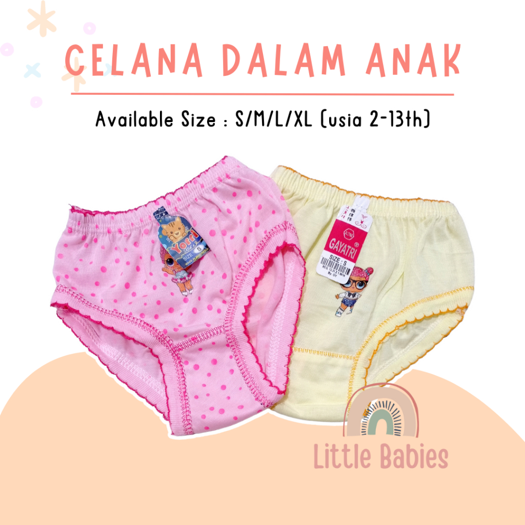 Celana Dalam Anak Katun Halus Polos dan Motif Murah