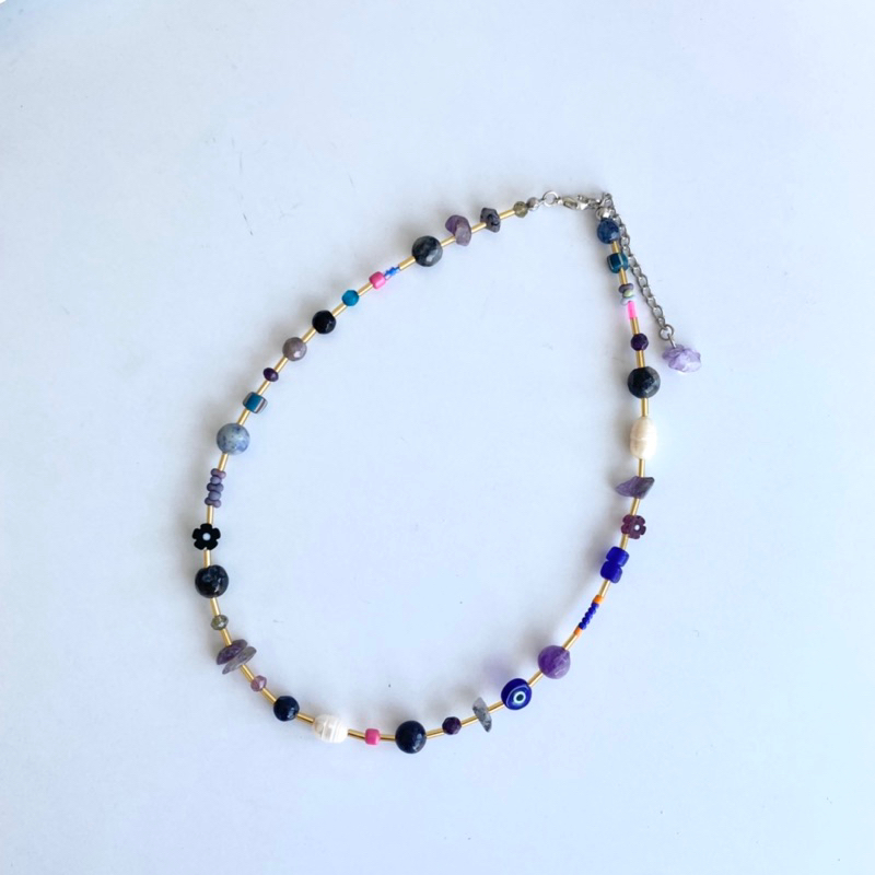 dark galaxy beads necklace lolia (kalung beads/ kalung manik/ kalung mote)