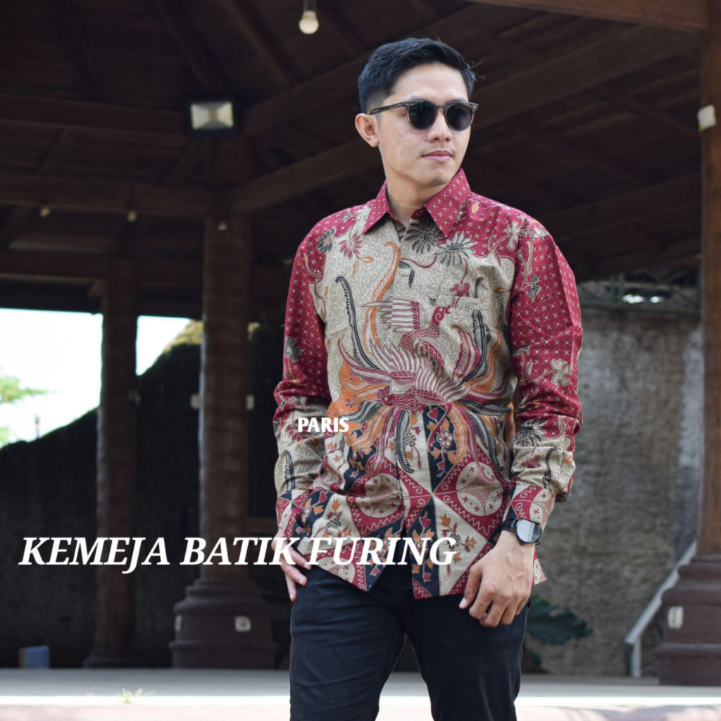 Kemeja Batik Pria Lengan Panjang Lapis Furing Atasan Batik Kerja