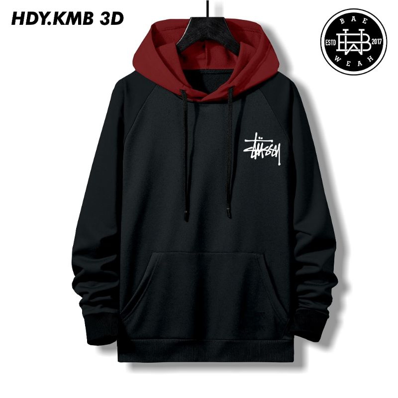 TERMURAH  COD Jaket Sweater Hoodie Pria Distro Stussy Big Size Jumbo S - XXXXXL