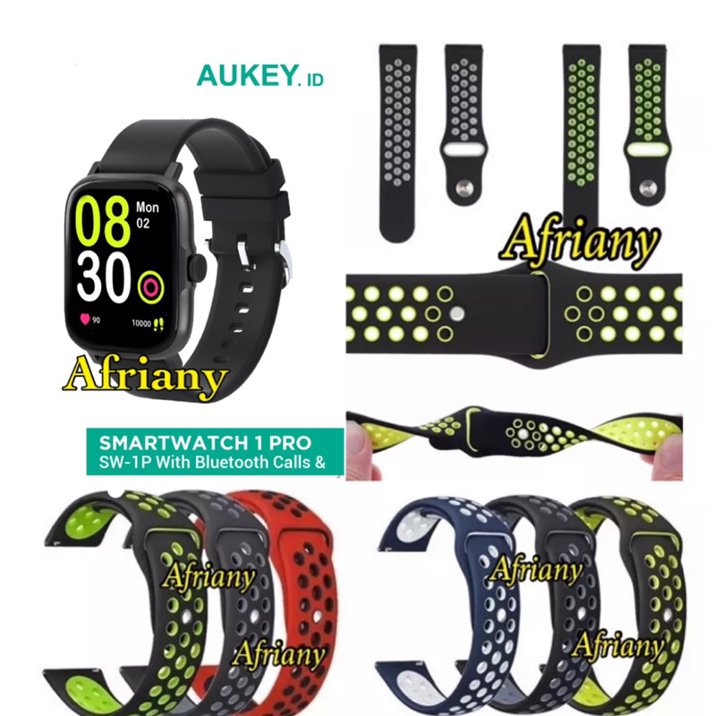 Tali Jam Strap Smartwatch Aukey SW-1P / Aukey SW-1S - Nike Rubber Silikon Sporty