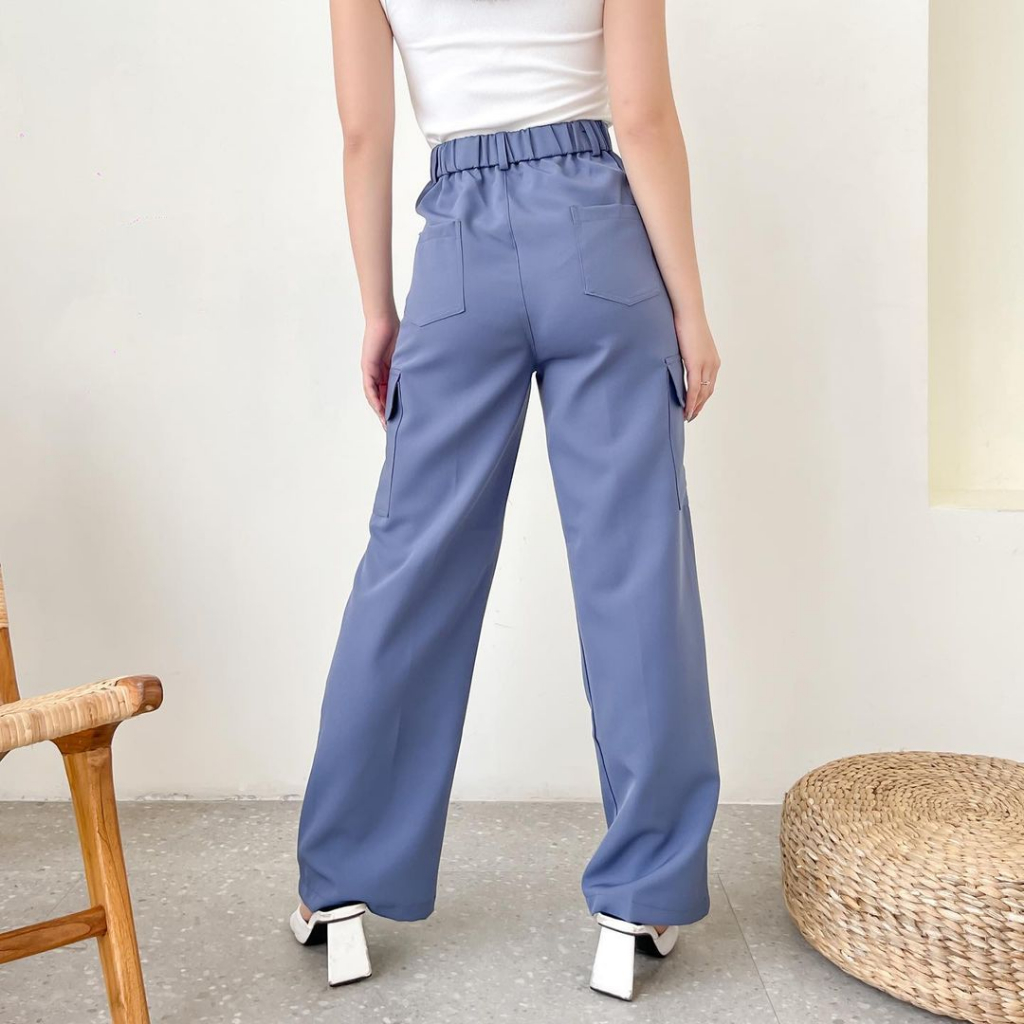 OPALINE CARGO PANTS PREMIUM KOREA WITH HIGH QUALITY - CELANA PANJANG CARGO WANITA PREMIUM - KADO / HADIAH ULTAH CEWEK