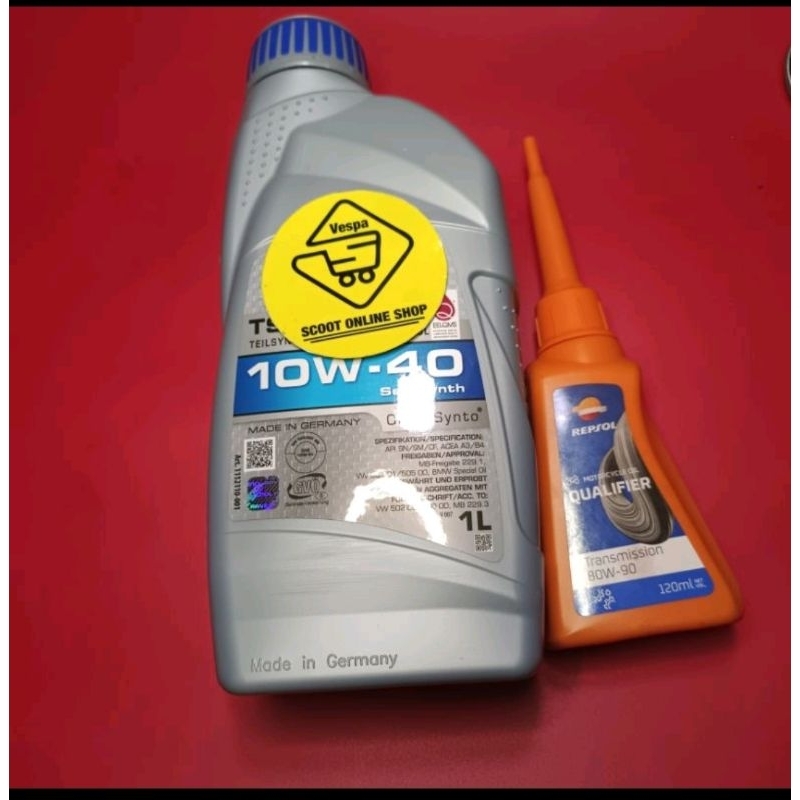 Paket Oli Mesin Vespa Matic LX S 2V (Oli Mesin & Oli Gardan)