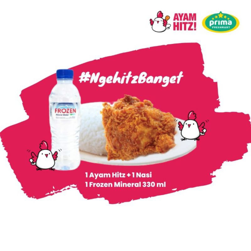 

Paket Nasi + Fried Chicken + Air Mineral 330ml