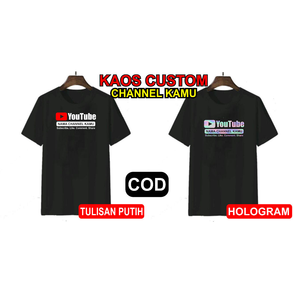 Kaos Custom CHANNEL YOUTUBE SENDIRI| Kaos Custom CHANNEL YOUTUBE