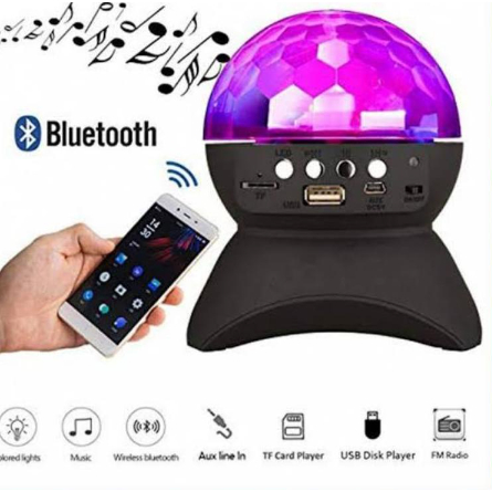 SPEAKER MINI BLUETOOTH WIRELESS USB TF CARD DISCO LAMPU DISCO 740