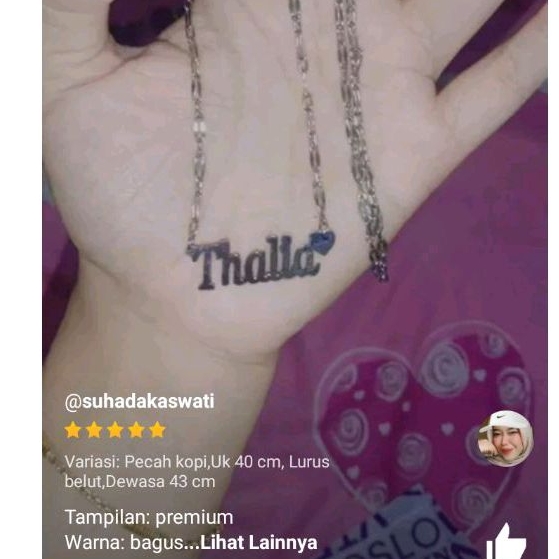 PAKET RESELER!!KUALITAS OKE!SILVER Kalung nama titanium stanles anti karat