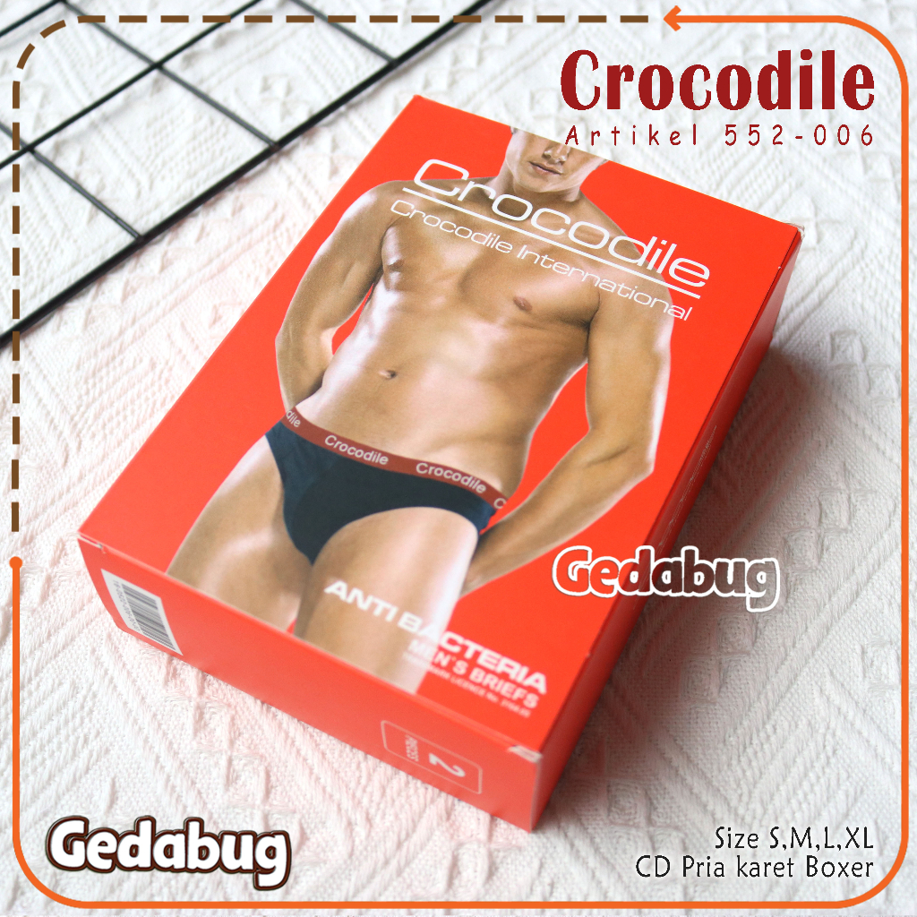 2 Pcs - CD Pria CROCODILE 552-006 Box Orange | Celana dalam segitiga Karet Boxer | Gedabug