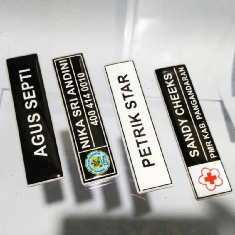 

Name tag- nama dada resin 8x2.