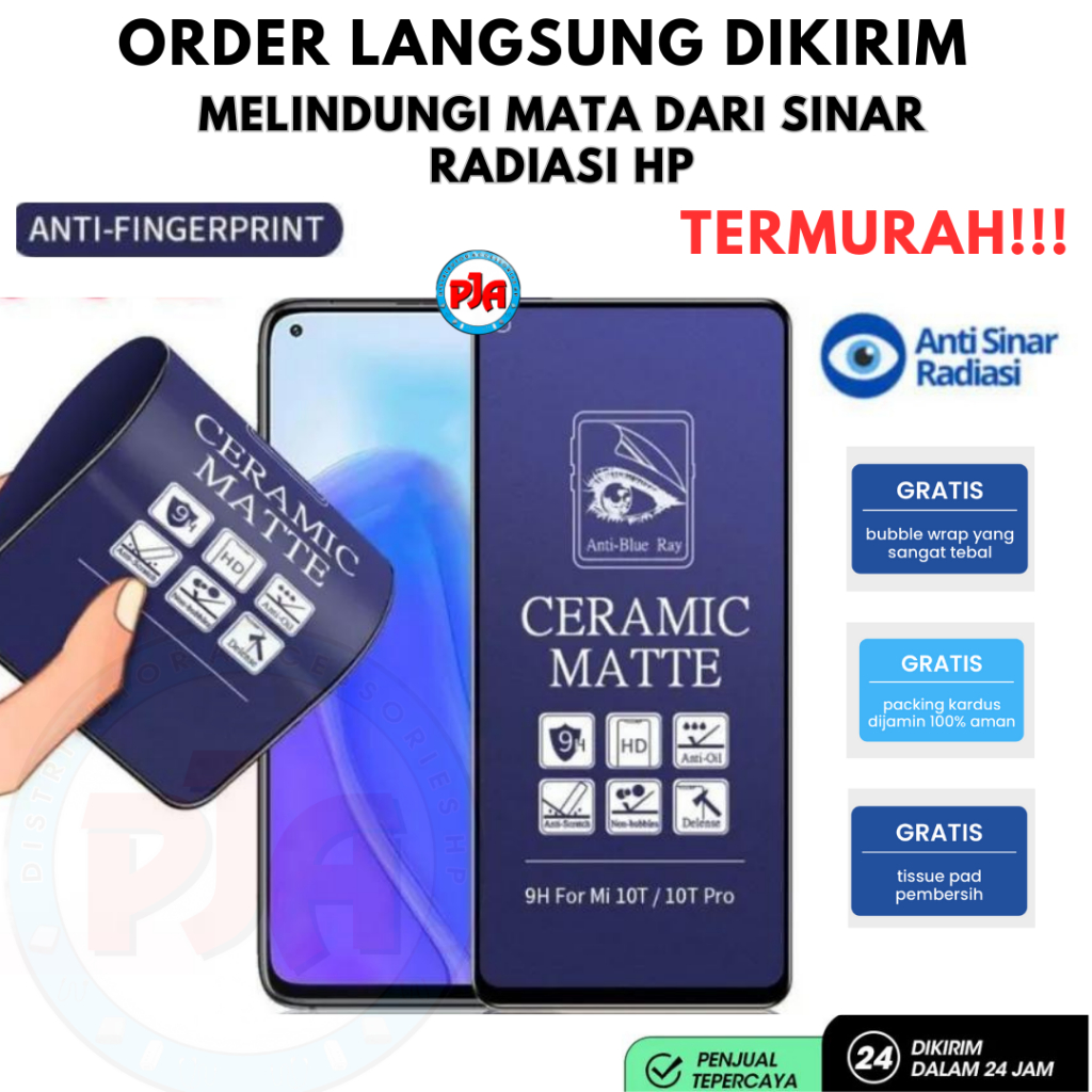 Tempered Glass Anti Gores TG Ceramic Anti Radiasi Blue Ray OPPO A1K A11 A11K A12 A15 A16 A16E A16K A3S A31 A37 A5S A5 A9 2020 A7