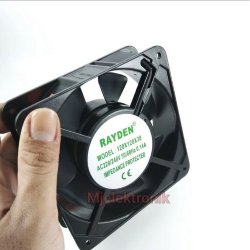 Cooling Fan AC 220V/240 Rayden Ukuran 12cm x 12cm x 38cm