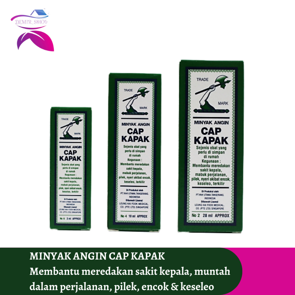 Minyak Angin Cap Kapak / Pereda Masuk Angin dan Mabuk Perjalanan