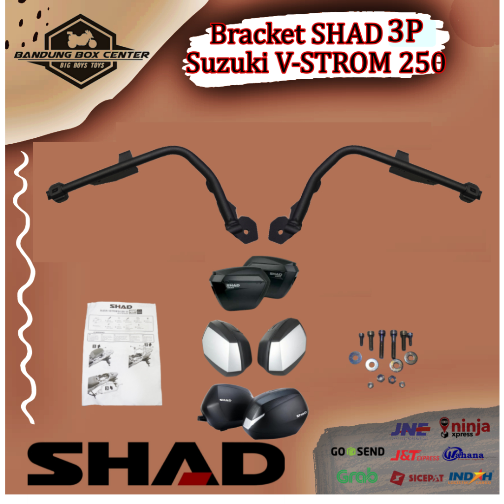 Bracket SideBox Breket Side Box Shad 3P System Suzuki VStrom 250 V Strom 250 V-Strom SH23 SH35 SH36
