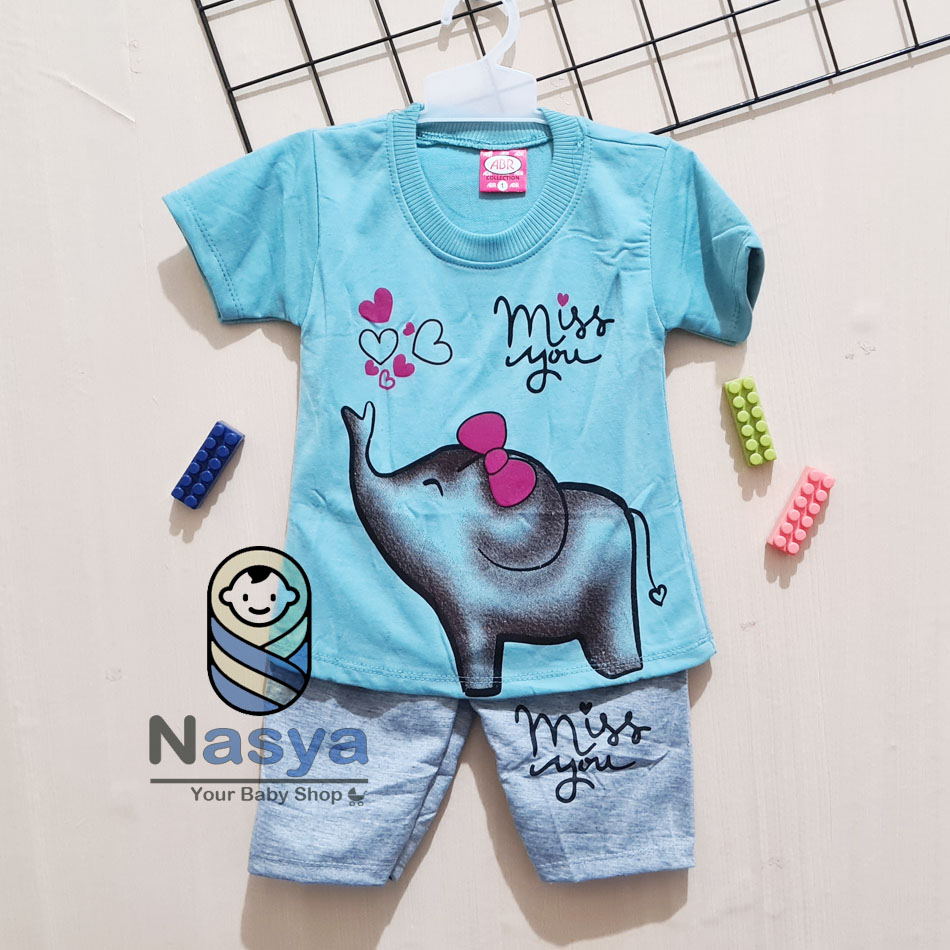 [RS-009] Setelan Baju, Anak perempuan usia 3 bulan - 2 tahun  motif KEREN