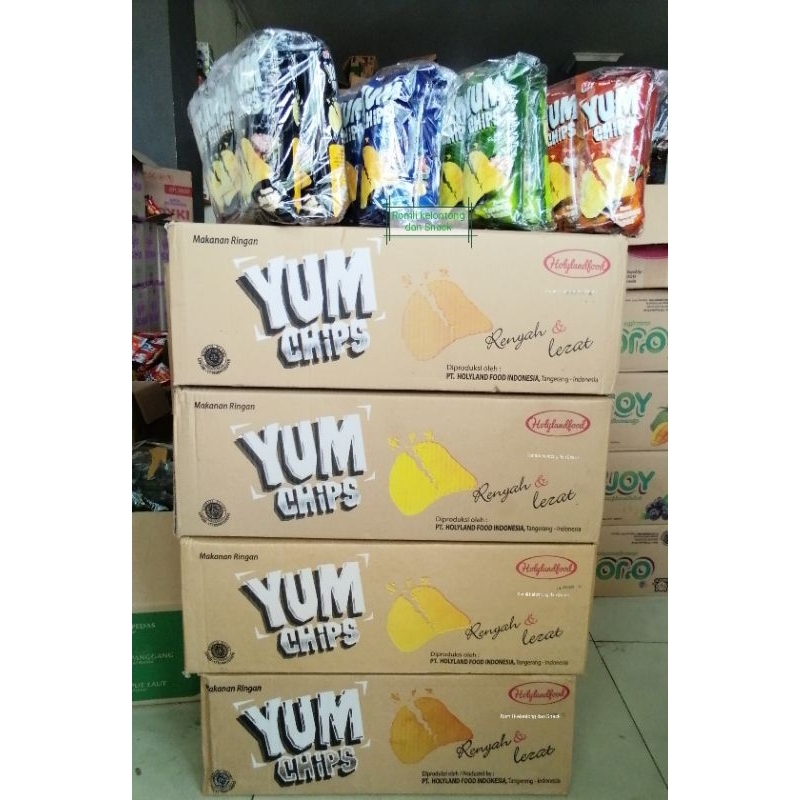 

Kikoya YUM CHIPS Snack Renyah Dan Lezat Masa Kini 1Dus / Karton isi 5 Pak x 10 Pcs ( 50 Bungkus )