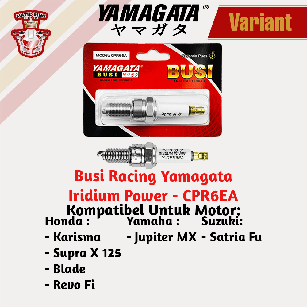 Busi Spark Racing Honda Beat Vario Scoopy PCX Genio Deluxe Verza CB CBR ADV Karbu Fi ESP 110/125/150 CPR9EA Yamagata