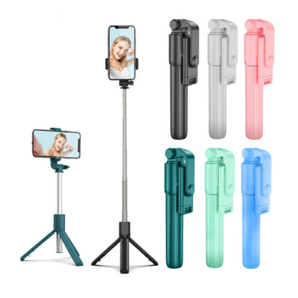 R1 Tongsis + Tripod + Remote Control Bluetooth- Live Stream Selfie Stick